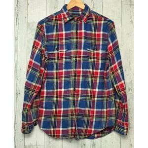 Polo Ralph Lauren Classic Button Up / Down Plaid Flannel Shirt Sz M